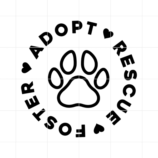 Adopt Rescue Foster Decal
