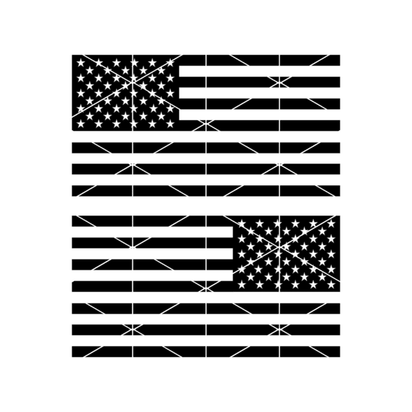 american flag pair decal