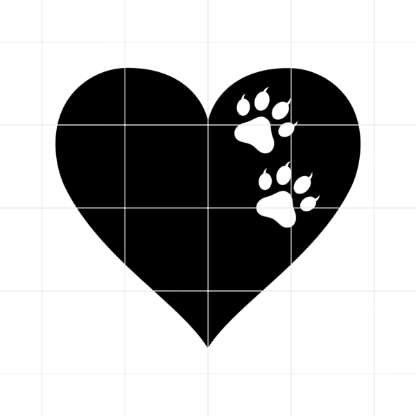 cat heart decal