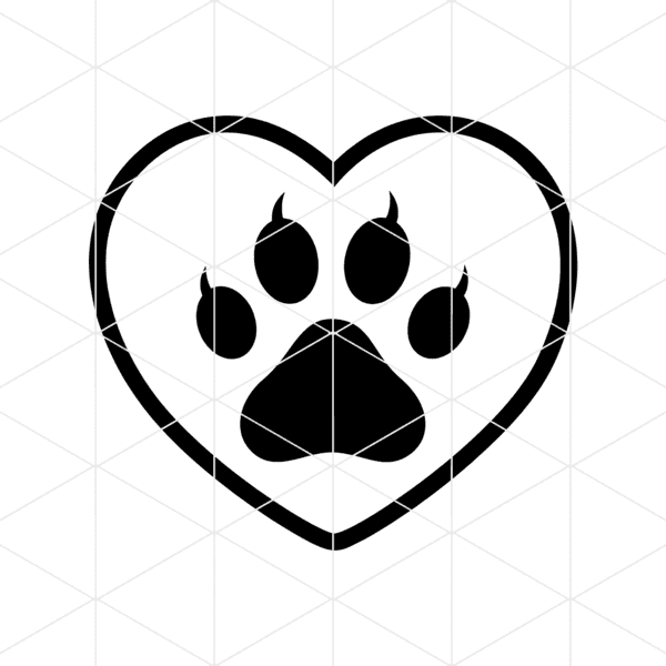 Cat Heart Decal