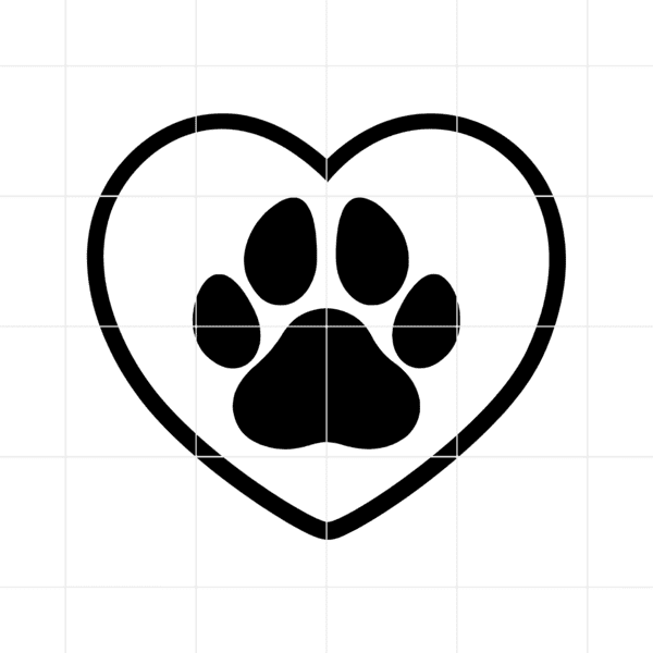 Dog Heart Decal