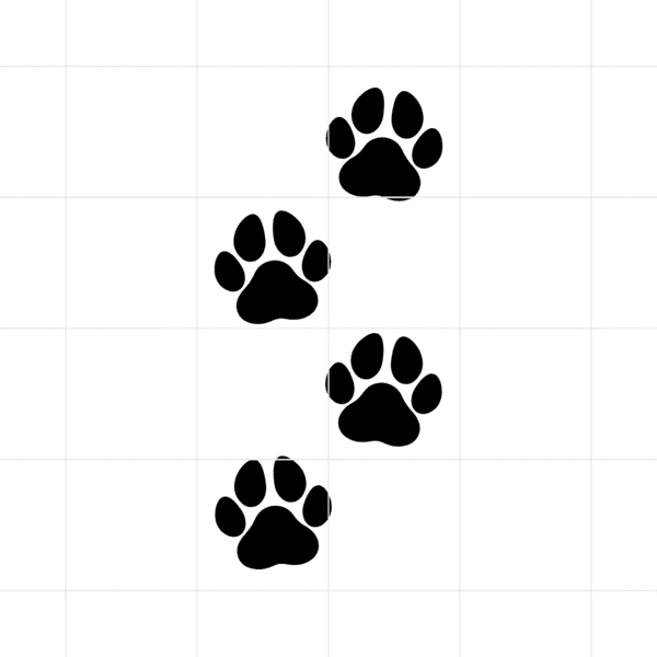 Walking Dog Paws Decal