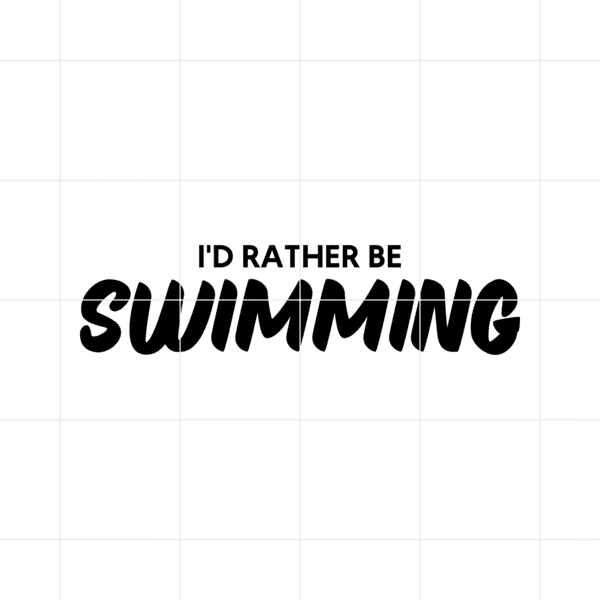 Id Rather Be Swimming Decal