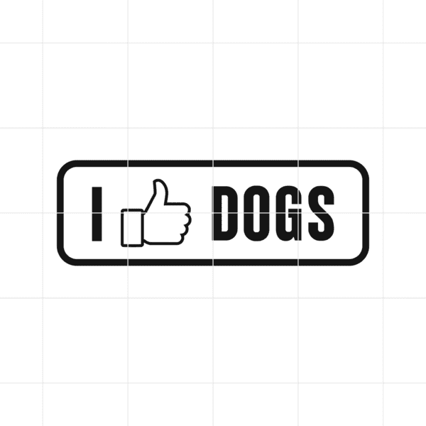 I Like Dogs Decal