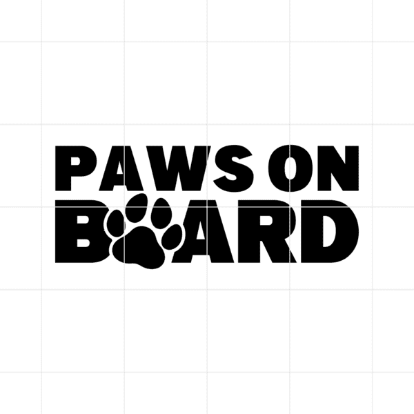 Paws On Board Decal