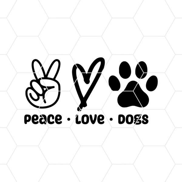 Peace Love Dogs Decal