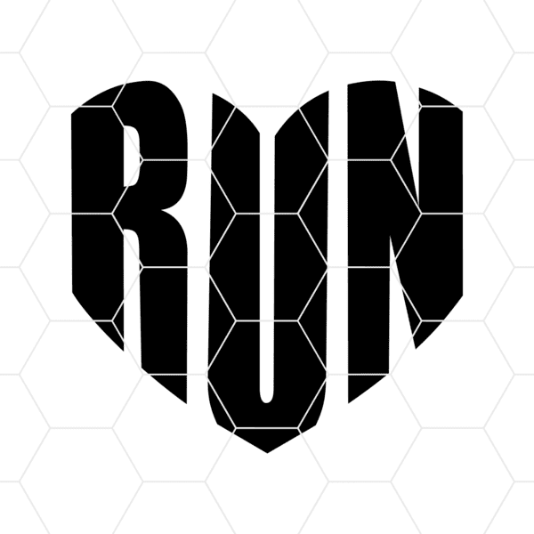 Run Heart Decal