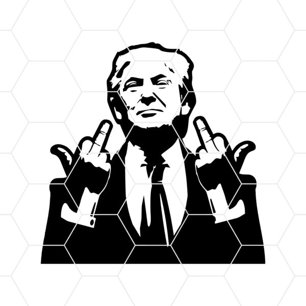 Trump Flipping Off Decal v2