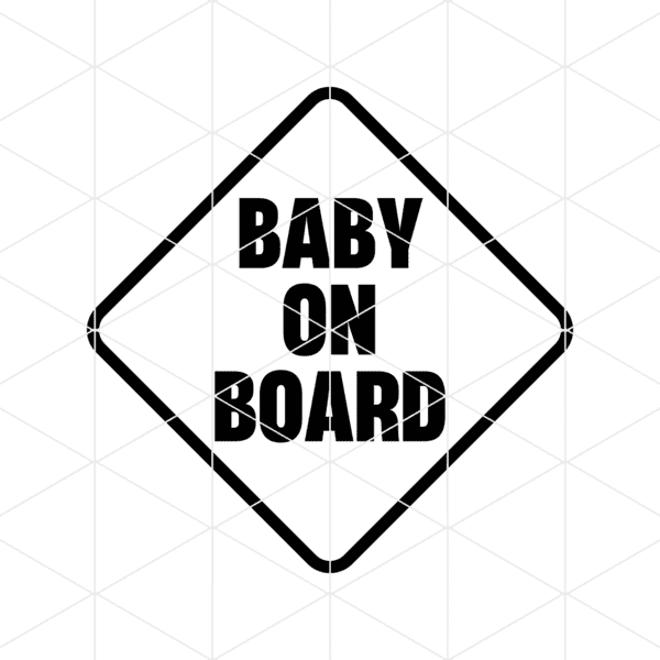 baby on board simple decal