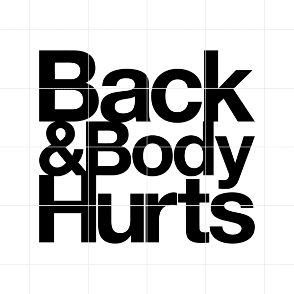 back and body hurts decal