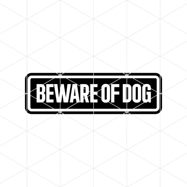 beware of dog decal