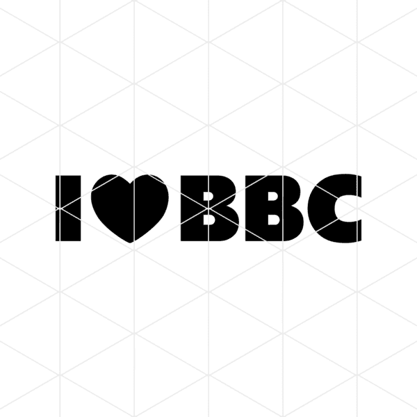 i love bbc decal