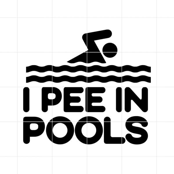 i pee in pools decal