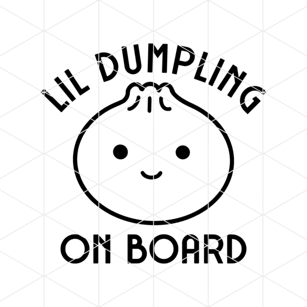 lil dumpling on board decal