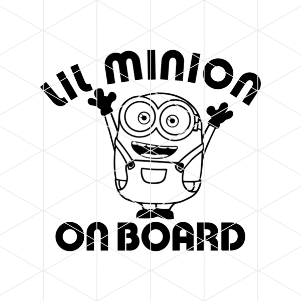 lil minion on board decal