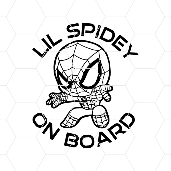 lil spidey on board decal