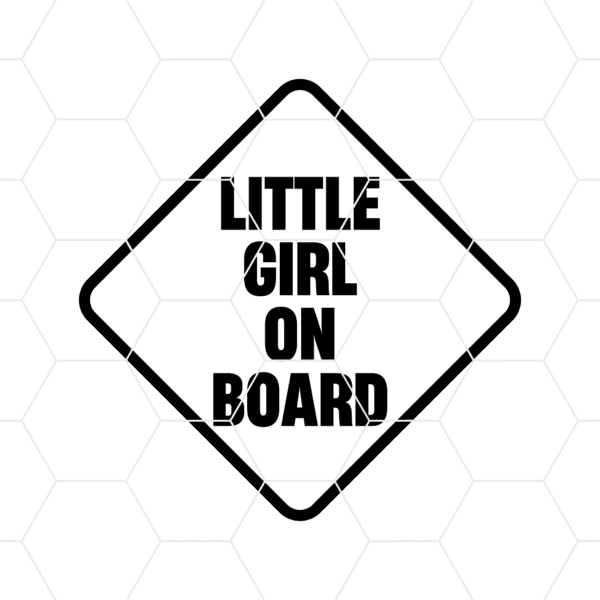 little girl on board decal