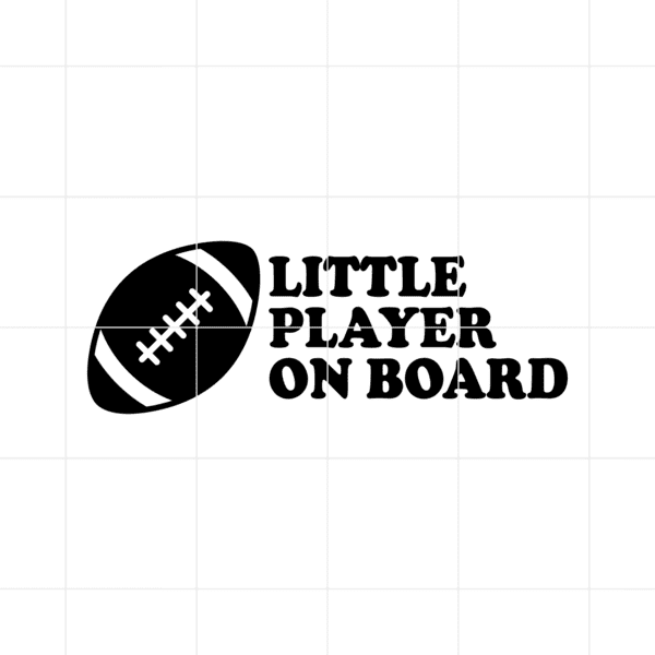 little player on board football decal