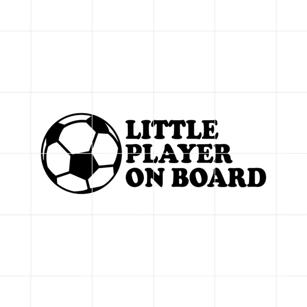 little player on board soccer decal