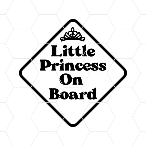 little princess on board decal