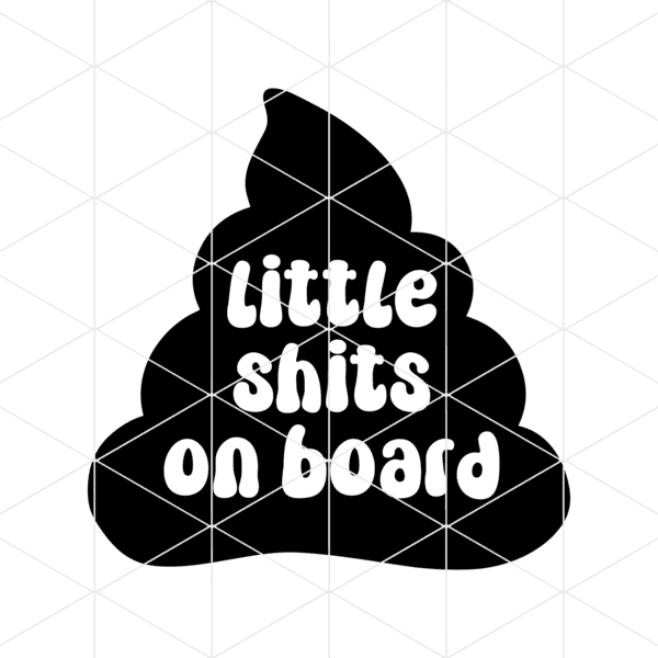 little shits on board decal v2