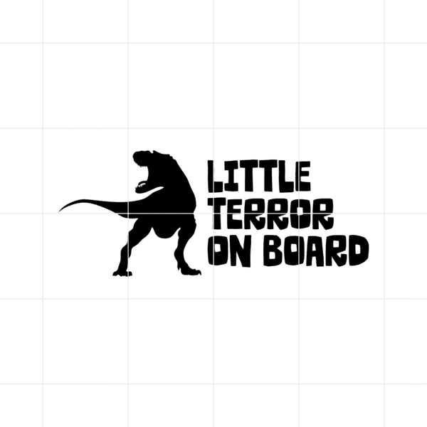 little terror on board decal