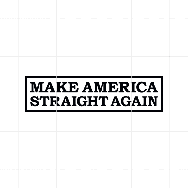 make america straight again decal