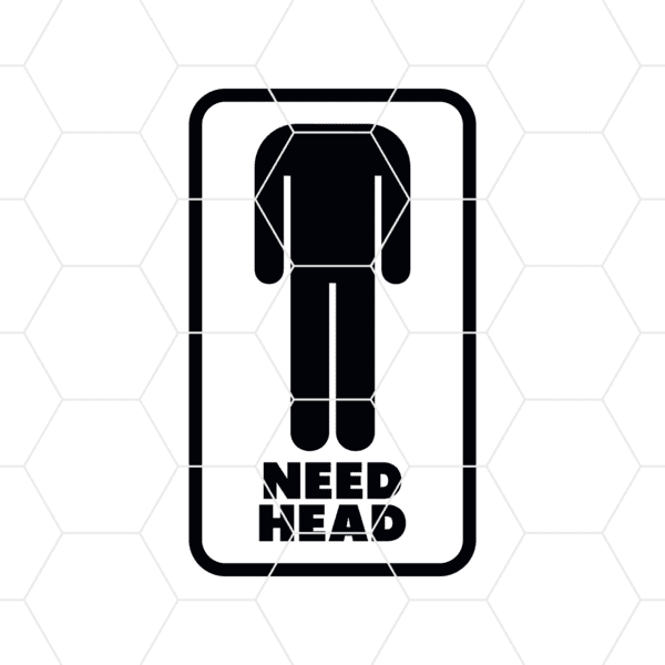 need head man decal