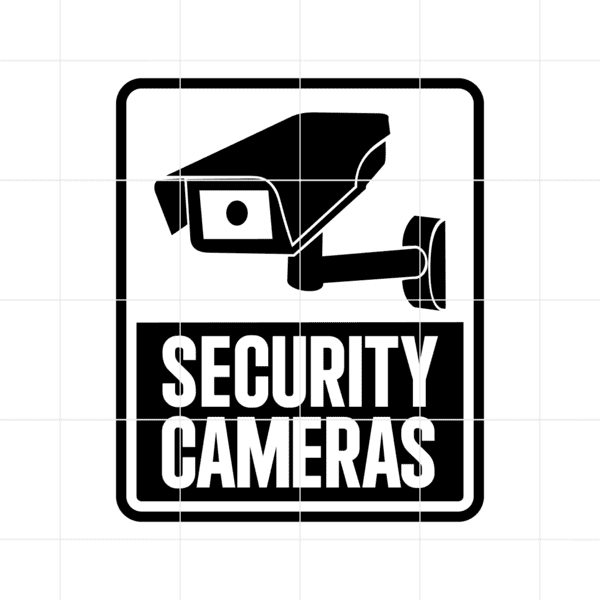 security cameras decal