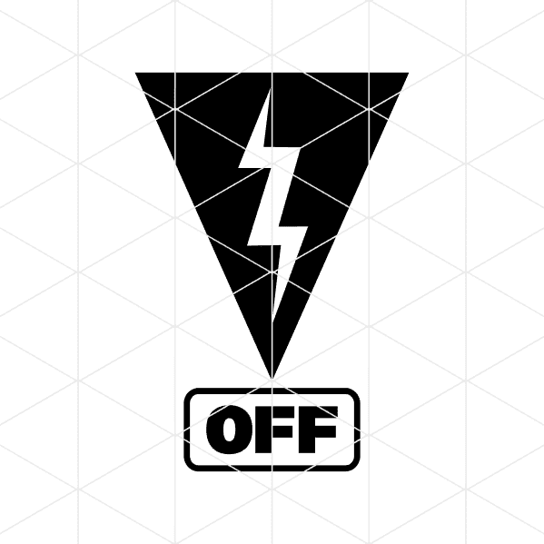 battery off decal