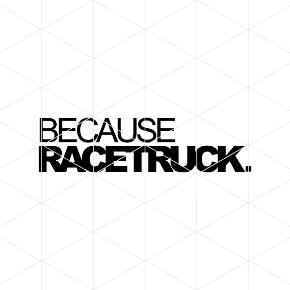 because race truck decal