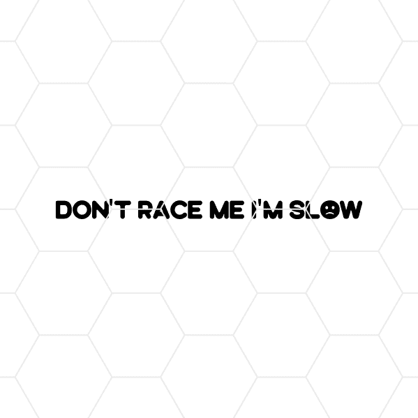 dont race me im slow decal