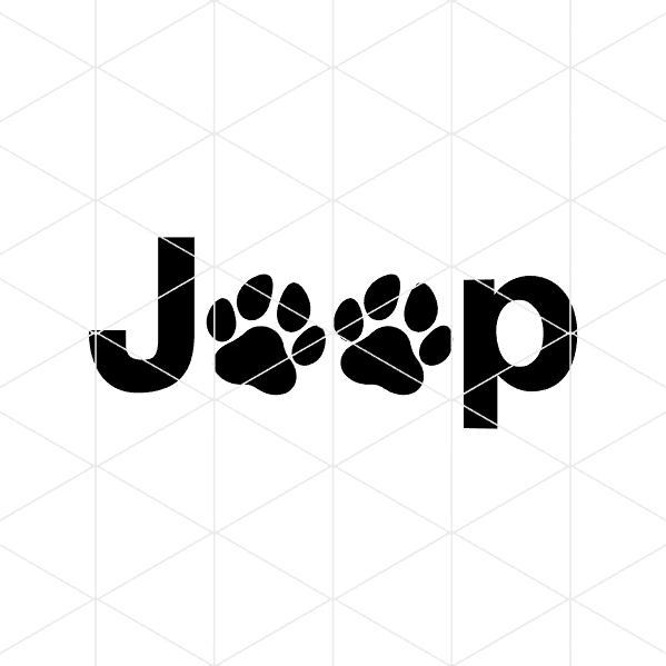 jeep dog paws decal