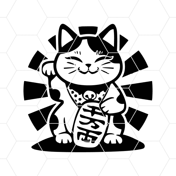 lucky cat decal v2