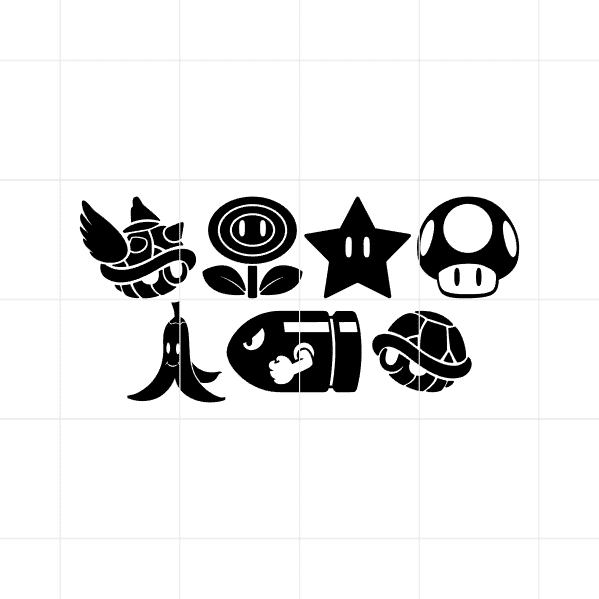 Mario Kart Symbols Decal