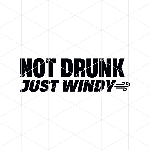 Not Drunk Just Windy Decal