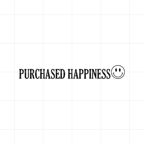 Purchased Happiness Decal