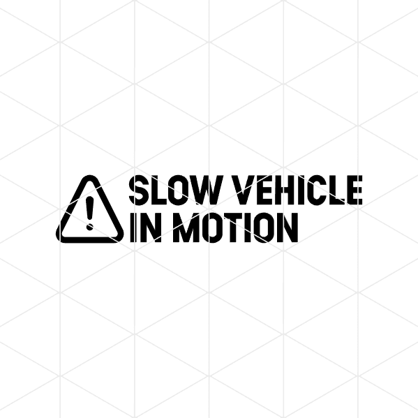 slow vehicle in motion decal