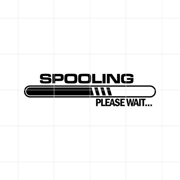 spooling please wait decal