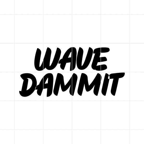 wave dammit decal