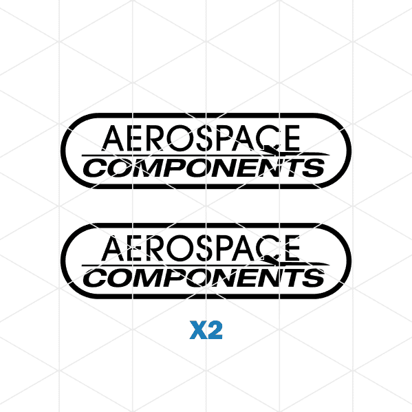 aerospace components caliper decal