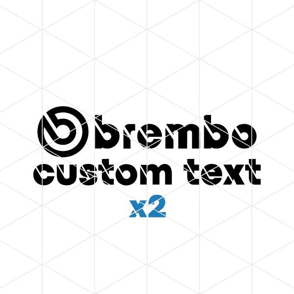 Brembo Brake Caliper Custom Text Decal Set