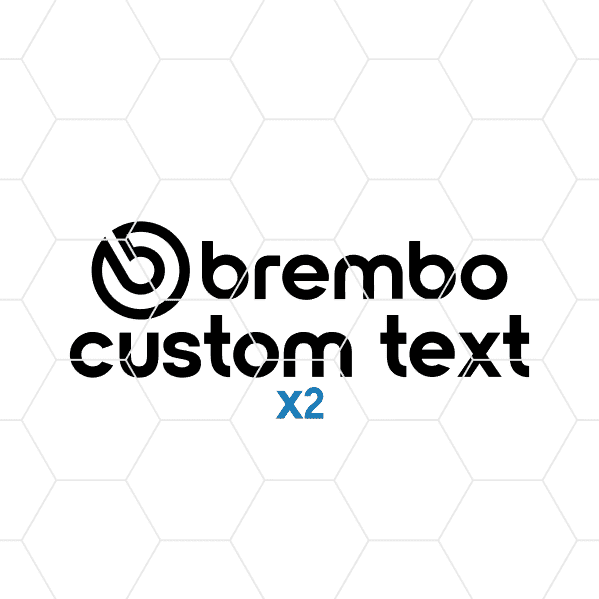 New Brembo Brake Caliper Custom Text Decal Set