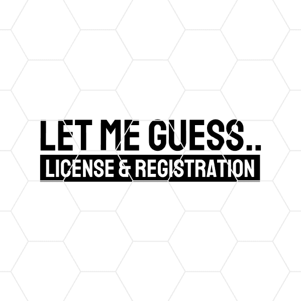 let me guess license and registration decal